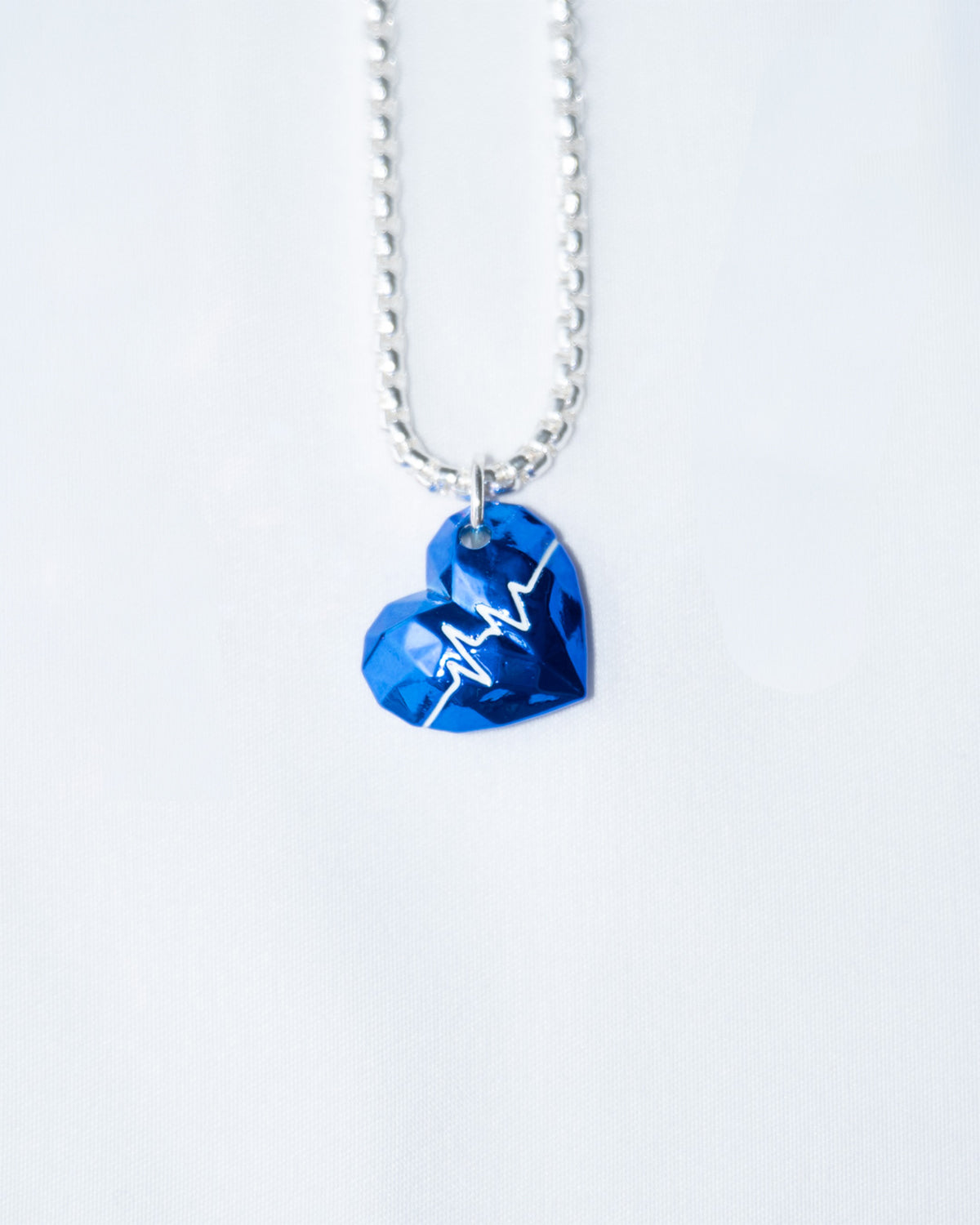 "Klein Blue" Crystalized Heart Pendant