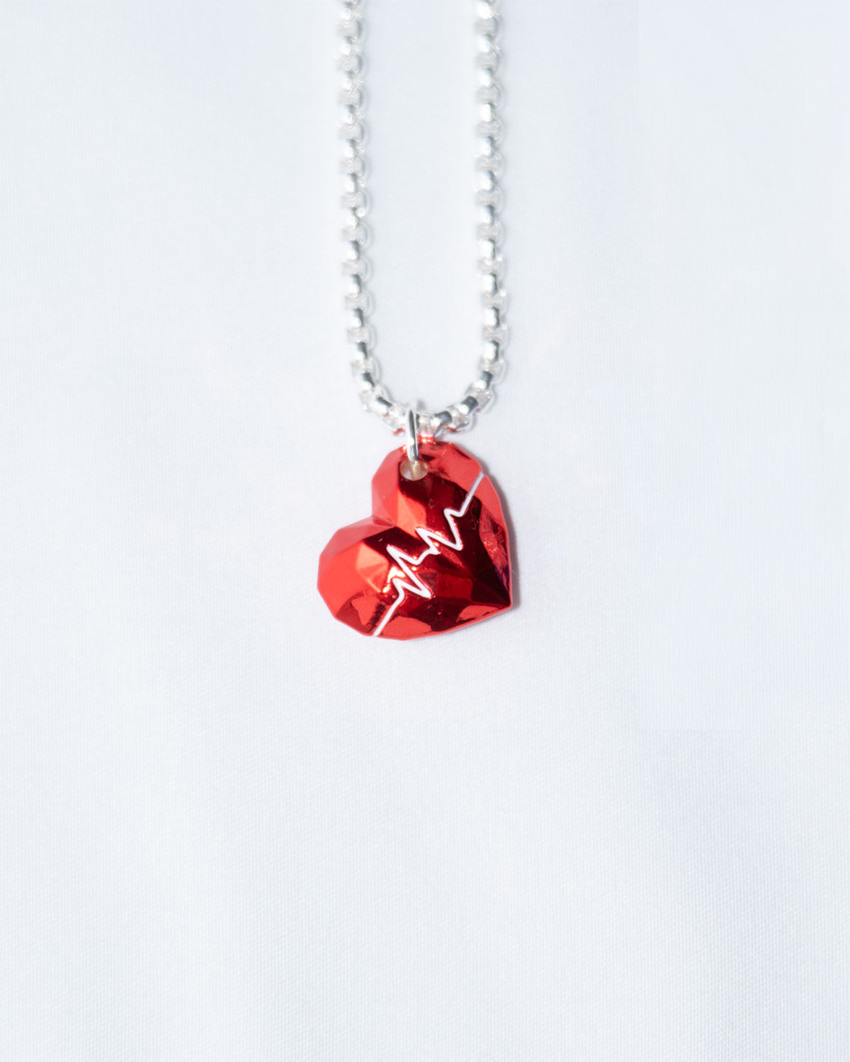 "Crimson Red" Crystalized Heart Pendant